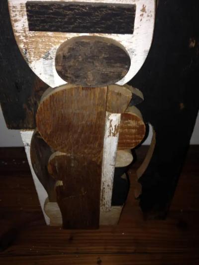 Feliceantonio Botta Abstract Wood Collage by Felice Antonio Botta Italy 20th Century
