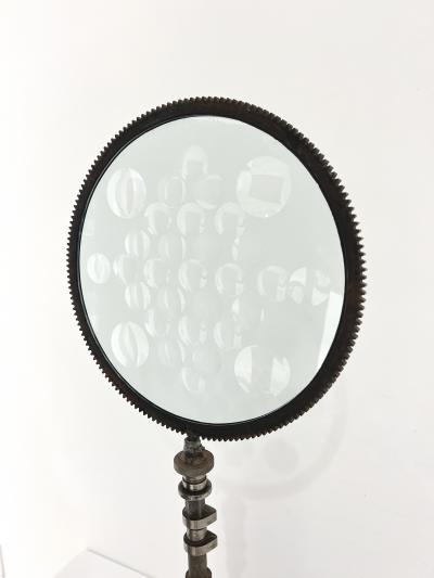 Feliciano Bejar Glass and Iron Magiscope Sculpture by Feliciano B jar