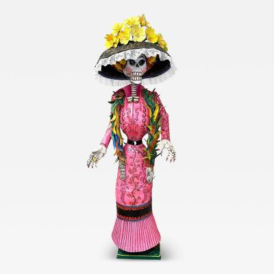 Felipe Lineras Rare Life Size Felipe Lineras Catrina Sculpture