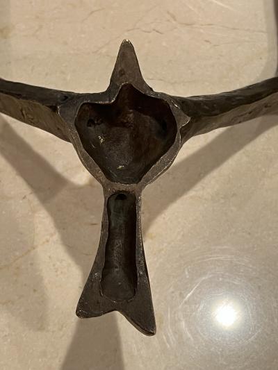 Felix Agostini FELIX AGOSTINI BRONZE BRUTALIST SCONCES