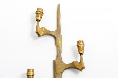 Felix Agostini Pair Of Bronze sconces in the style of Felix Agostini