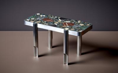 Felix Muhrhofer Handcrafted Set of Felix Muhrhofer 3 Deacon Federico Terrazzo Coffee Side Tables