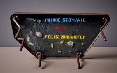 Felix Muhrhofer Handcrafted Terrazzo Coffee Table Beige Prince Stephanie by Felix Muhrhofer