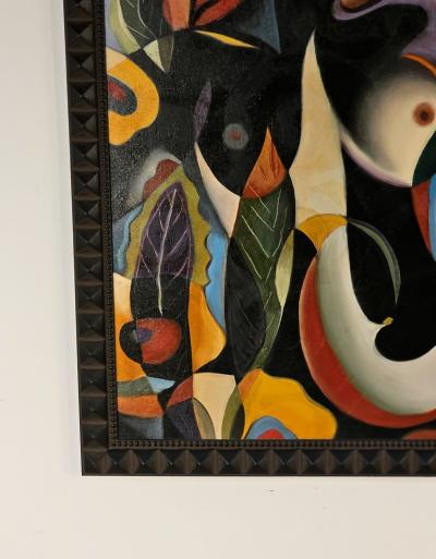 Female Nude Abstract Painting Signed Paul Honatke 2002