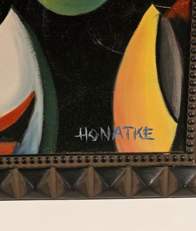 Female Nude Abstract Painting Signed Paul Honatke 2002