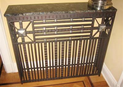 Fer Forge Iron Console with Marble Top