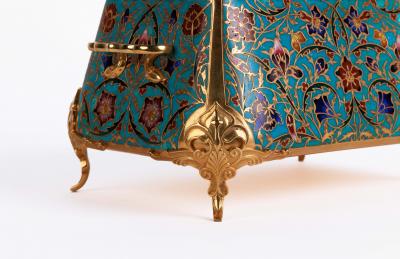 Ferdinand Barbedienne A French Ormolu and Champleve Enamel Jardiniere C 1870