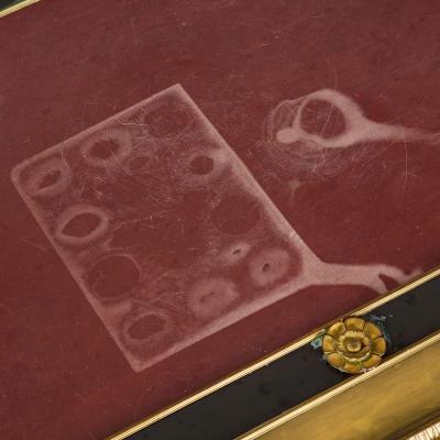 Ferdinand Barbedienne Antique French Neo Grec marble and gilt bronze centre table by Barbedienne