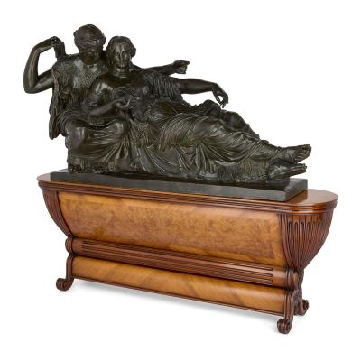 Ferdinand Barbedienne Antique French sculpture of the Two Fates by Barbedienne