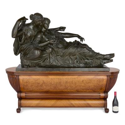 Ferdinand Barbedienne Antique French sculpture of the Two Fates by Barbedienne