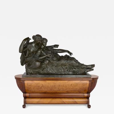 Ferdinand Barbedienne Antique French sculpture of the Two Fates by Barbedienne