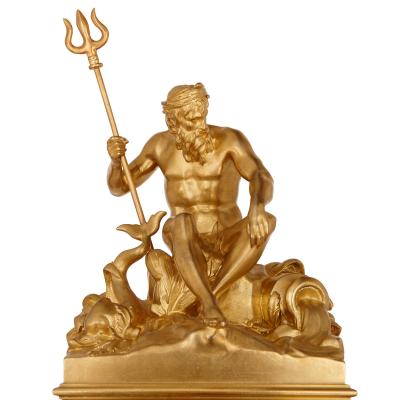 Ferdinand Barbedienne Antique gilt bronze mantel clock by S vin and Barbedienne