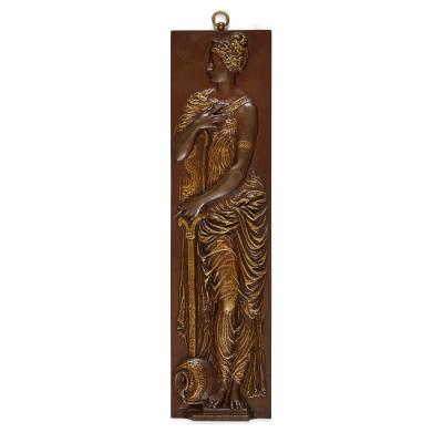 Ferdinand Barbedienne Four antique bronze plaques depicting water nymphs by Ferdinand Barbedienne