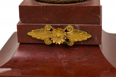 Ferdinand Barbedienne French Empire Style Bronze and Rosso Marble Lamp
