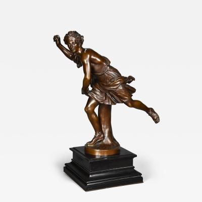 Ferdinand Barbedienne Large 19thc bronze figure of Hippomenes signed F Barbedienne