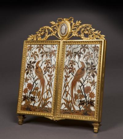 Ferdinand Duvinage Antique French Ferdinand Duvinage Triptych Mirror for Maison Giroux