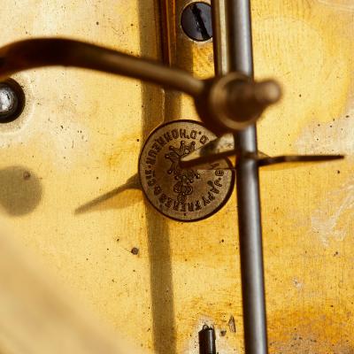 Ferdinand Gervais Antique marble patinated and gilt bronze clock set by Gervais