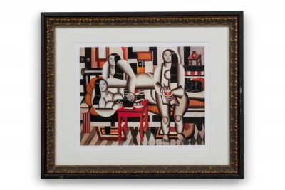 Ferdinand Leger French Cubist Lithograph Titled Three Women 