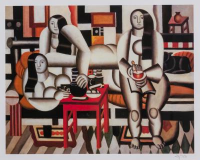 Ferdinand Leger French Cubist Lithograph Titled Three Women 