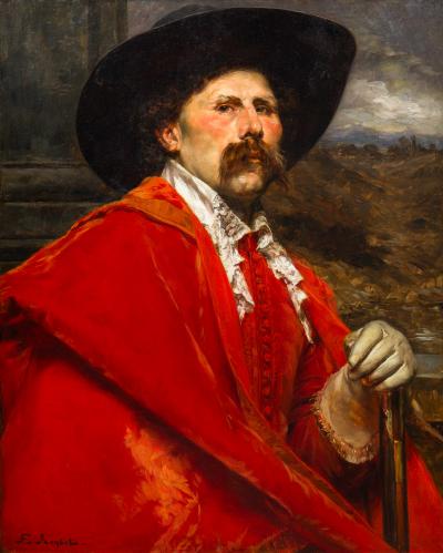 Ferdinand Leon Roybet The Man in the Red Coat Ferdinand L on Roybet