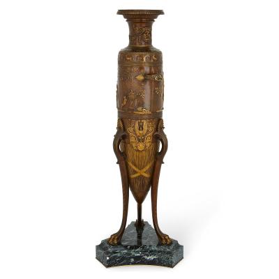 Ferdinand Levillain 19th Century French Neoclassical style bronze vase by Levillain and Barbedienne