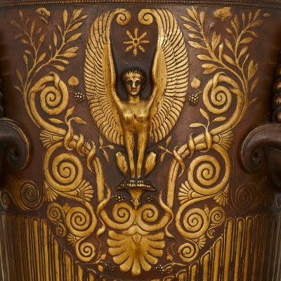 Ferdinand Levillain 19th Century French Neoclassical style bronze vase by Levillain and Barbedienne