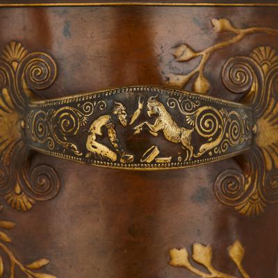 Ferdinand Levillain 19th Century French Neoclassical style bronze vase by Levillain and Barbedienne