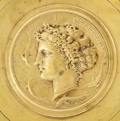 Ferdinand Levillain cup in bronze late 19th century by F Levillain