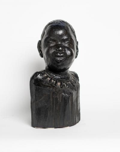 Ferdinand Parpan SCULPTED BUST OF AN AFRICAN WOMAN BY FERDINAND PARPAN