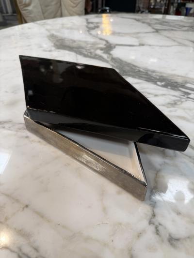 Ferdinando Loffredo Ferdinando Loffredo Black White Geometric Ceramic Catchall Dish