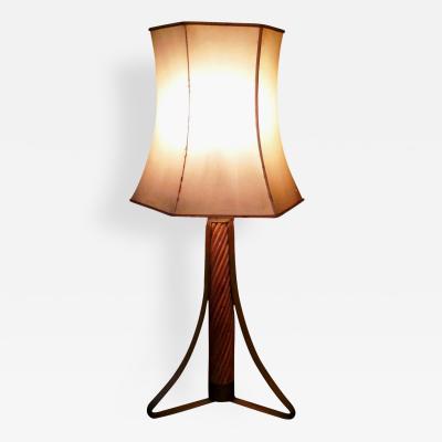 Ferdinando Loffredo Table Lamp in Brass and Bamboo