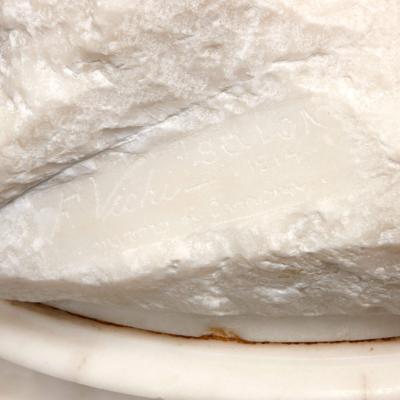 Ferdinando Vichi Marble sculpture by Vichi Exotic Dancer for 1914 French Salon