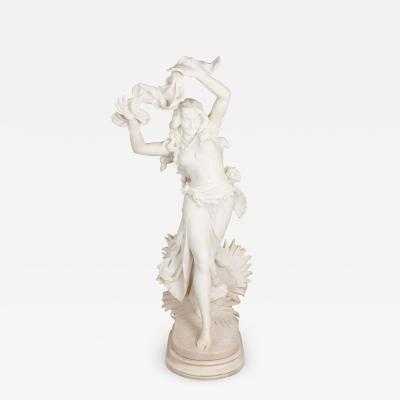 Ferdinando Vichi Marble sculpture by Vichi Exotic Dancer for 1914 French Salon