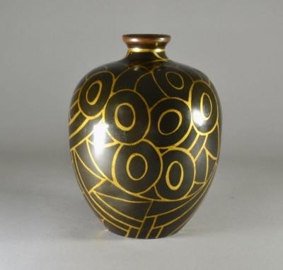 Fernand Grange Fernand Grange Art Deco Dinanderie Vase