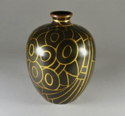 Fernand Grange Fernand Grange Art Deco Dinanderie Vase