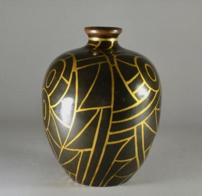 Fernand Grange Fernand Grange Art Deco Dinanderie Vase