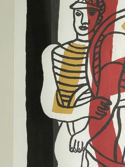 Fernand Leger French Art Deco Abstract Print Titled The Cyclist 