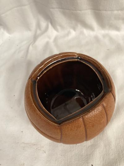Fernand Longchamp 1950s Stitched leather ceramic hand ball by Longchamp