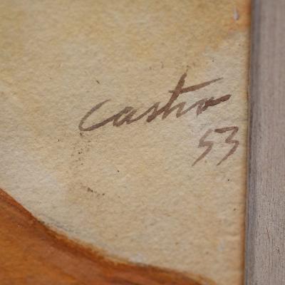 Fernando Castro Pacheco Mexican Watercolor Art Painting Untitled by Fernando Castro Pacheco