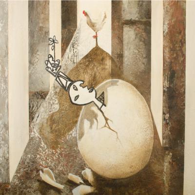 Fernando Vignoli Fernando Vignoli BRAZILIAN 1960 2016 Chicken or the egg painting