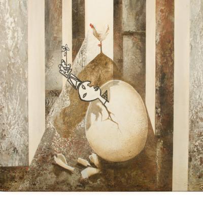 Fernando Vignoli Fernando Vignoli BRAZILIAN 1960 2016 Chicken or the egg painting