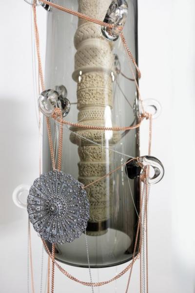 Feyza Kemahlioglu Glowing Sentiments 3 Gray Cylinder 2024