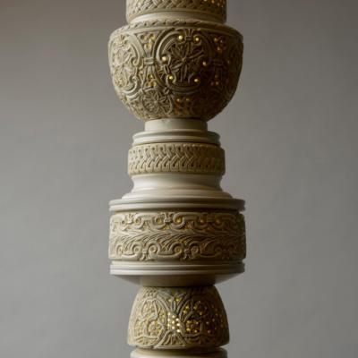 Feyza Kemahlioglu Pillars of Meerschaum Evening White 2018