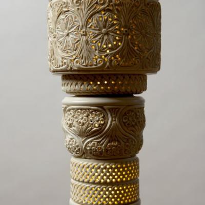 Feyza Kemahlioglu Pillars of Meerschaum Evening White 2018