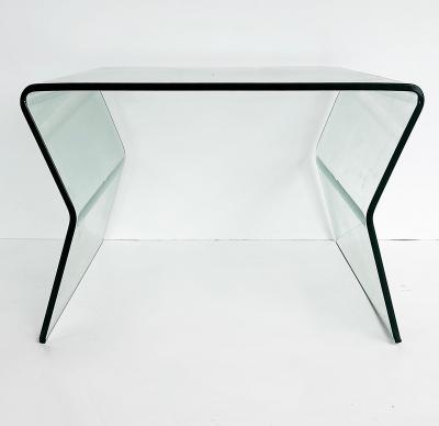 Fiam Bent Glass Side Tables in the Manner of Fiam Italy a Matching Pair Circa 2010