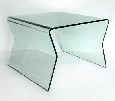 Fiam Bent Glass Side Tables in the Manner of Fiam Italy a Matching Pair Circa 2010