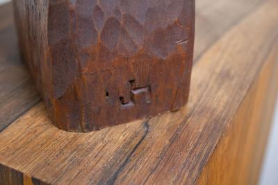 Figurative Mahogany Sculpture Mid Century Modern 1950s Brazilian Abstract