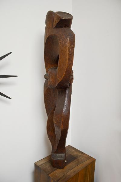 Figurative Mahogany Sculpture Mid Century Modern 1950s Brazilian Abstract