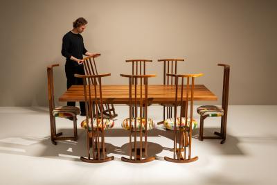 Filippo Monti Dining Room Table in Walnut attr to Filippo Monti Italy 1960s