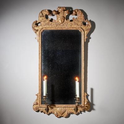 Fine 18th Century George I Gilt Gesso Pier or Console Mirror Manner of Belchier